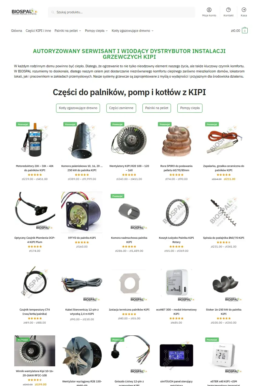 BIOSPAL - sklep internetowy WordPress